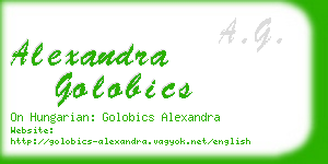 alexandra golobics business card